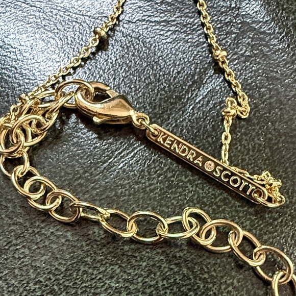 Kendra Scott Ashton Heart Gold and Pink Heart Pendant Necklace - Picture 3 of 9